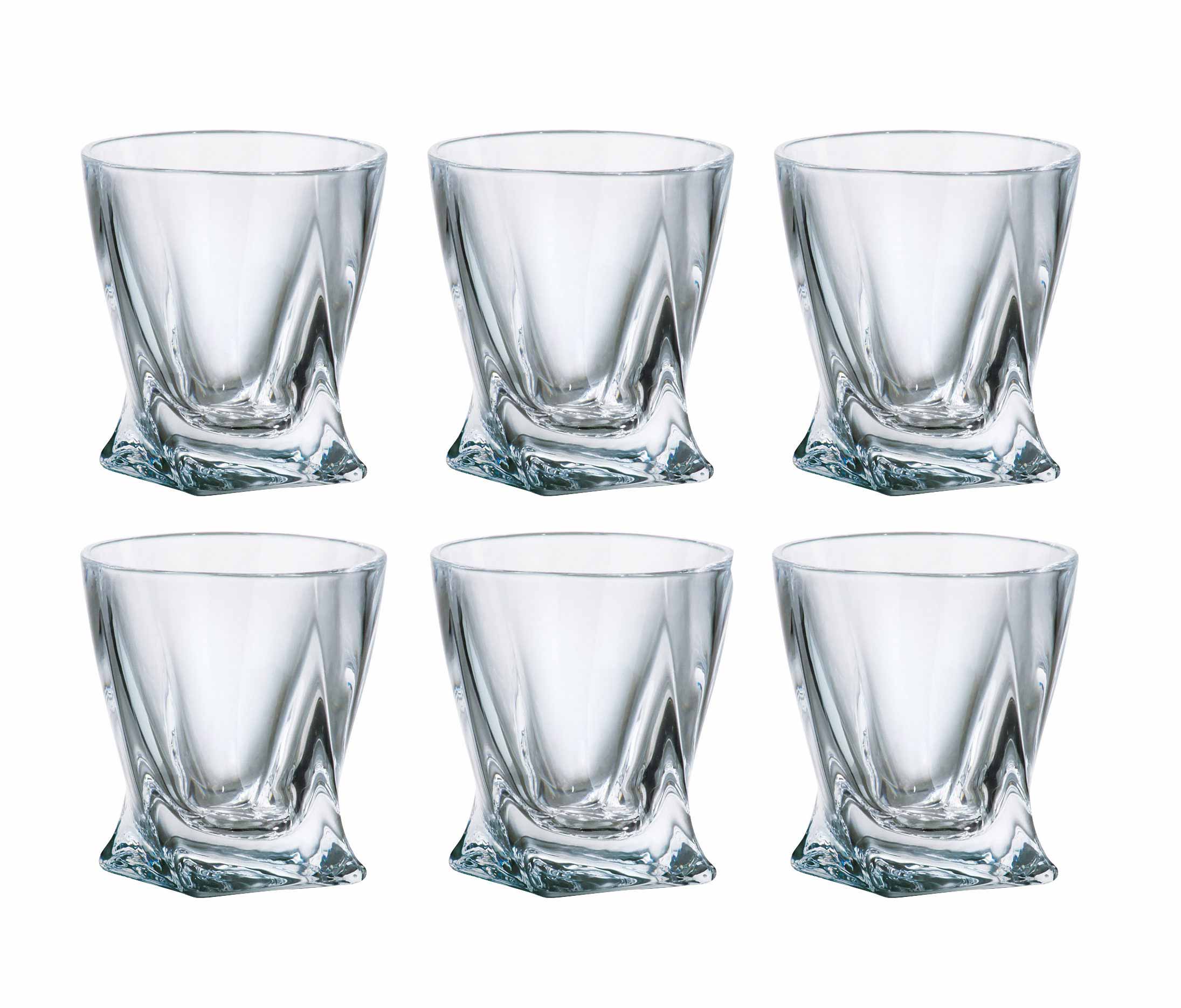 BOHEMIA QUADRO SZKLANKA WHISKY 340 KPL 6szt