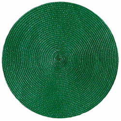 MATA DEKORA NA STÓŁ OKRĄGŁA 36cm ZIELONY CIEMNY