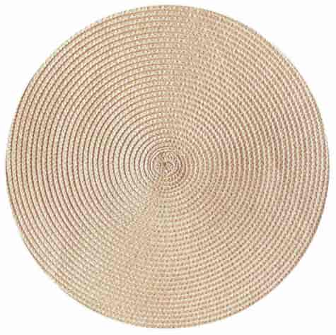 MATA DEKORA NA STÓŁ OKRĄGŁA 36cm BEŻOWY