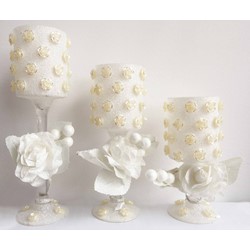 LAMPION ŚWIECZNIK DEKORACYJNY KPL 3szt JSK-22016