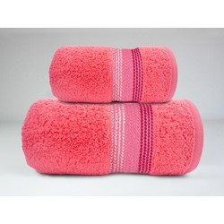 OMBRE FROTEX RĘCZNIK 50x90 KORALOWY 450