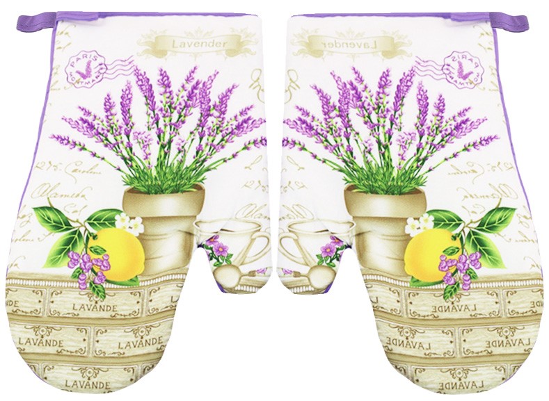RĘKAWICE KUCHENNE MAGNES KPL 2szt LAVENDER F9118