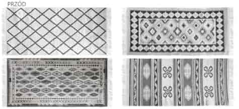 KILIM DWUSTRONNY DYWANIK  80x125cm MIX SZARY
