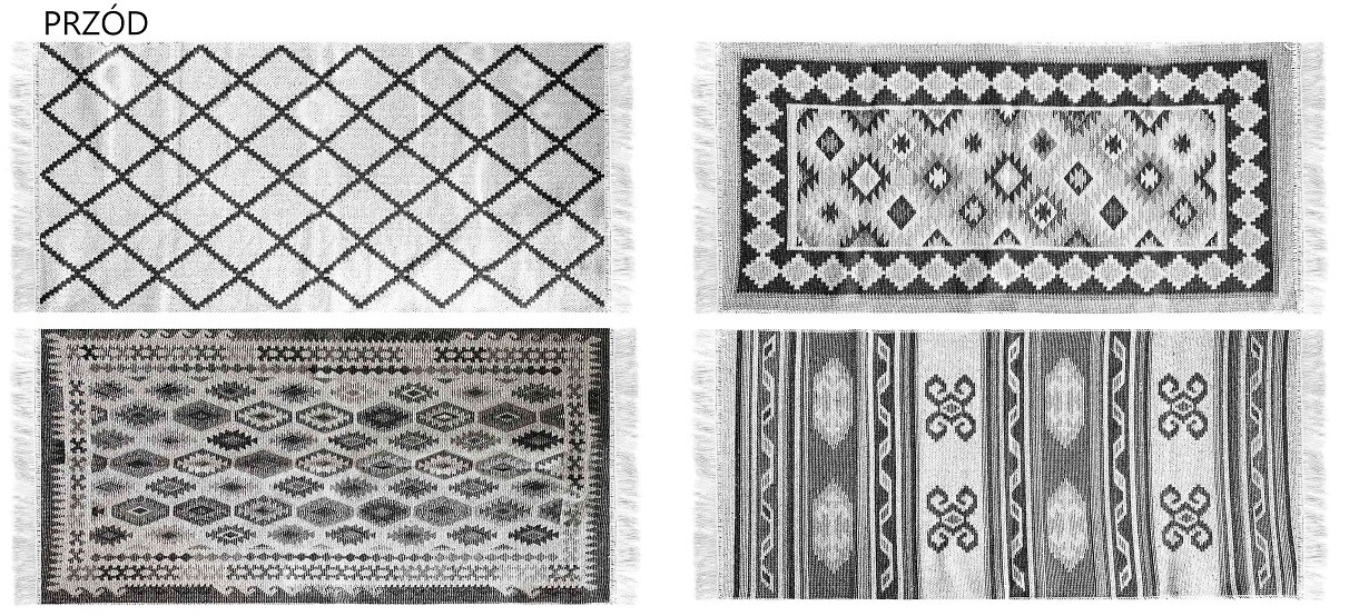 KILIM DWUSTRONNY DYWANIK  80x125cm MIX SZARY