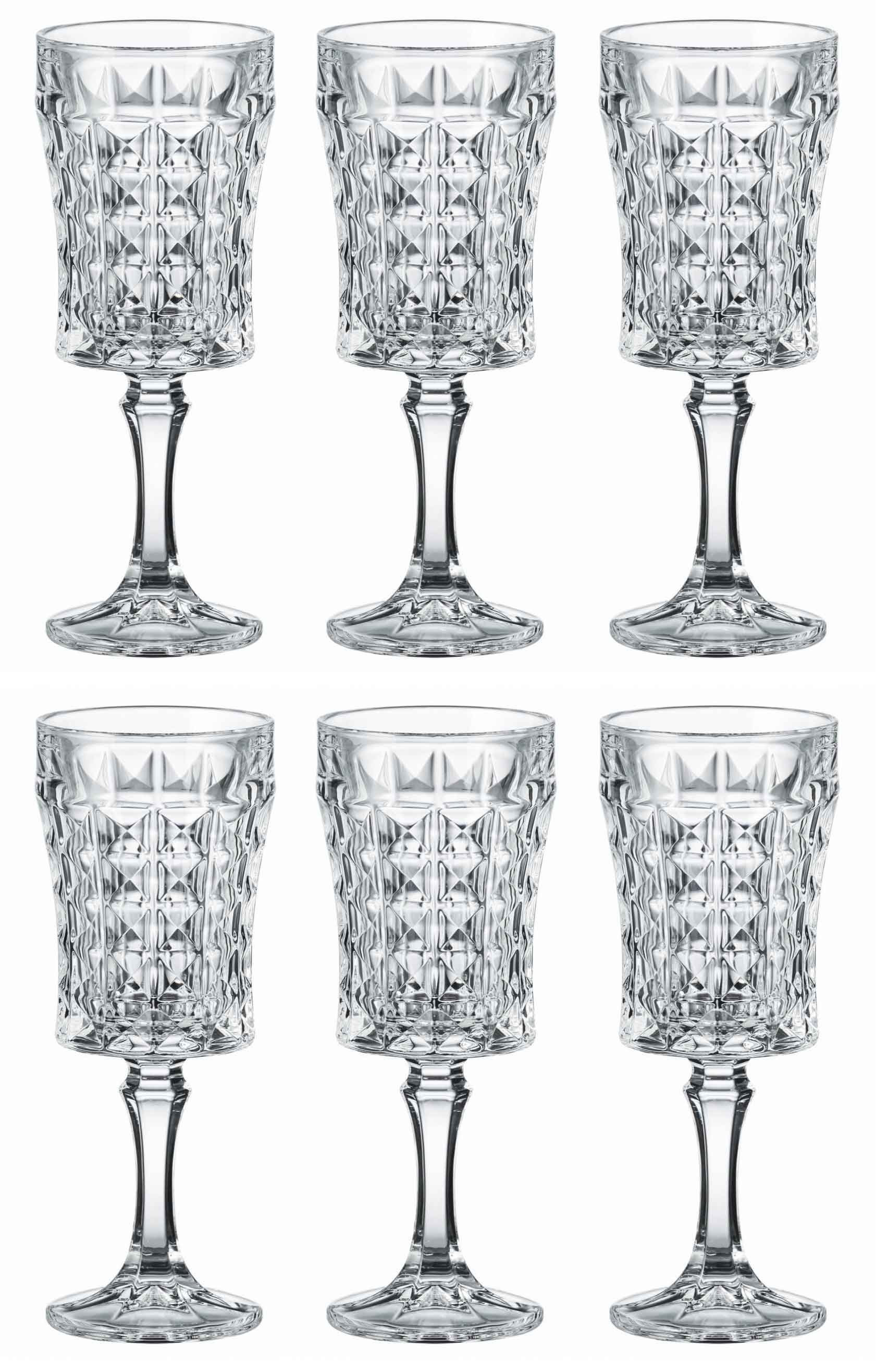 BOHEMIA DIAMOND KIELISZEK WINO 200 KPL 6szt