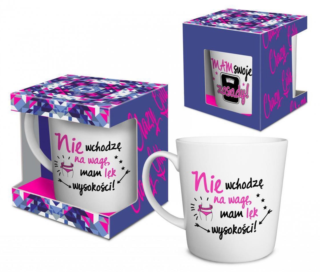 CRAZY GIRL KUBEK MATOWY 480ml NIE WCHODZĘ NA...