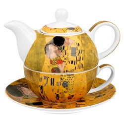 GUSTAV KLIMT KISS CZAJNICZEK Z FILIŻANKĄ 300ml 3EL