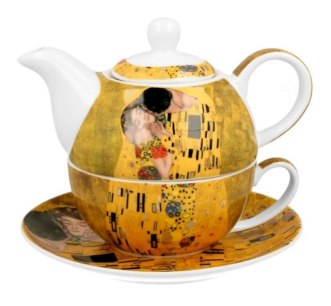 GUSTAV KLIMT KISS CZAJNICZEK Z FILIŻANKĄ 300ml 3EL