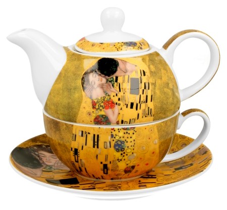 GUSTAV KLIMT KISS CZAJNICZEK Z FILIŻANKĄ 300ml 3EL