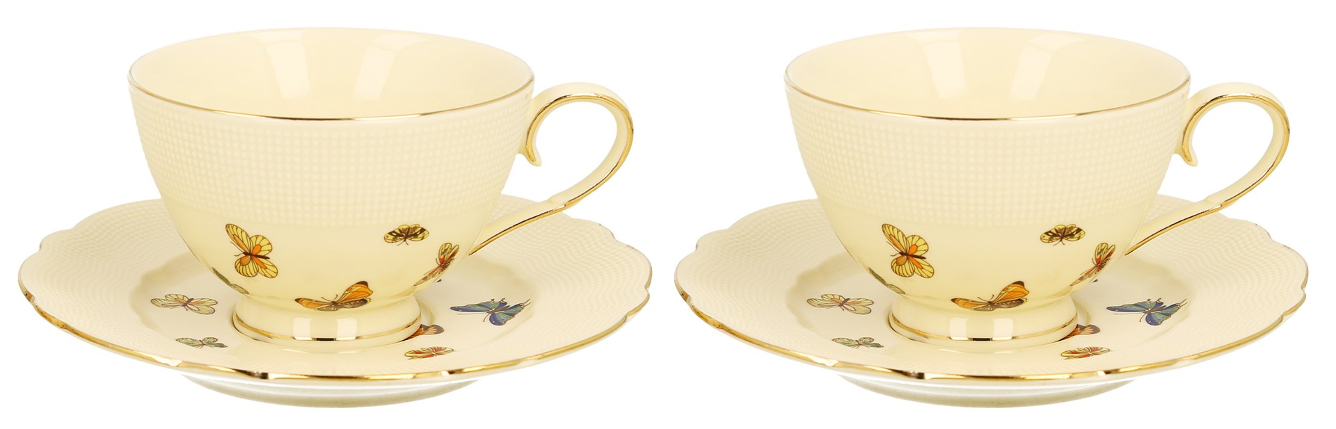 MOTYLKI KOMPLET FILIŻANEK 2+2 260ml