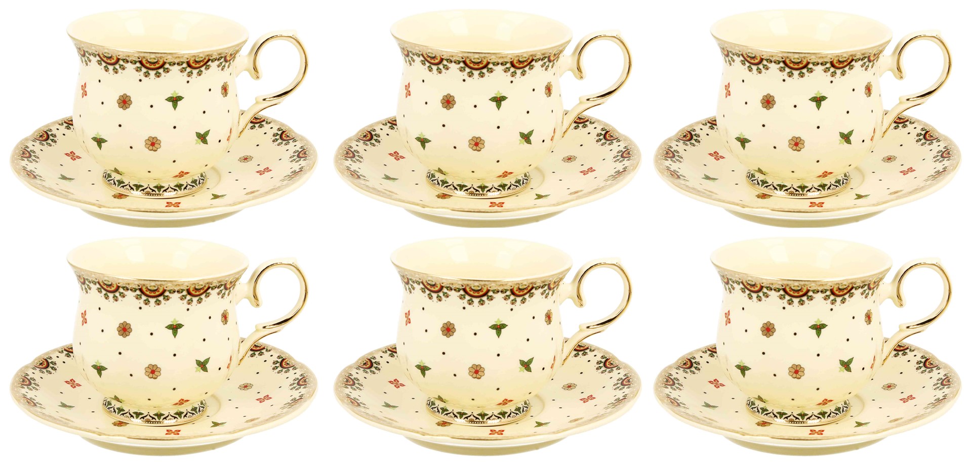 CASABLANCA KOMPLET FILIŻANEK 6+6 260ml