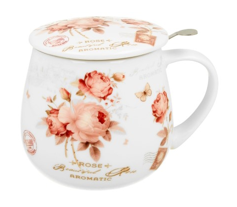 SECESJA KUBEK ZAPARZACZ BARYŁKA W PUDEŁKU 430ml