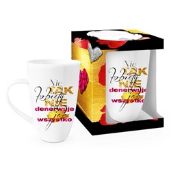 KOBIETA ZŁOTA KUBEK BARYŁKA 400ml NIC TAK...