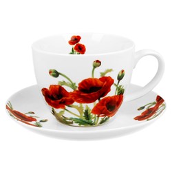 CLASSIC POPPIES FILIŻANKA ZE SPODKIEM 1+1 470ml