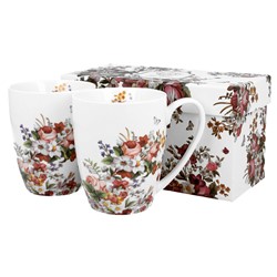 WHITE FLOWERS KUBEK KOMPLET 2EL W PUDEŁKU 380ml