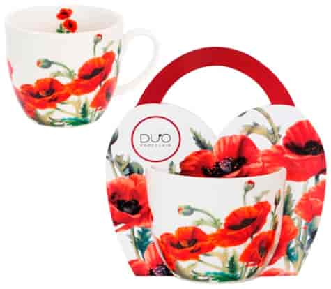 CLASSIC POPPIES KUBEK 460ml + OPAKOWANIE Z RĄCZKĄ