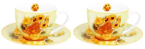 SUNFLOWERS KOMPLET FILIŻANEK 2+2 280ml