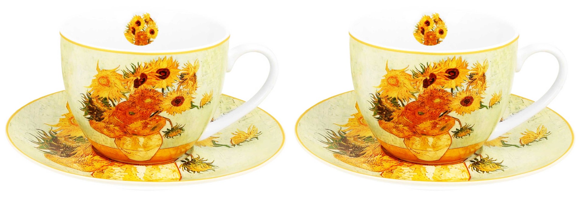 SUNFLOWERS KOMPLET FILIŻANEK 2+2 280ml