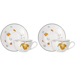 GOLD ROSE KOMPLET FILIŻANEK 2+2 250ml
