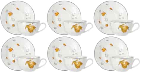 GOLD ROSE KOMPLET FILIŻANEK 6+6 250ml