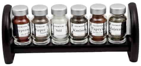 PÓŁKA NA PRZYPRAWY  6EL SREBRO POŁYSK WENGE