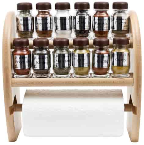 PÓŁKA NA PRZYPRAWY 12EL RĘCZNIK BRĄZ NATURALNY