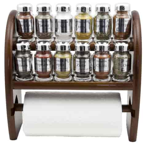 PÓŁKA NA PRZYPRAWY 12EL RĘCZNIK BRĄZ WENGE