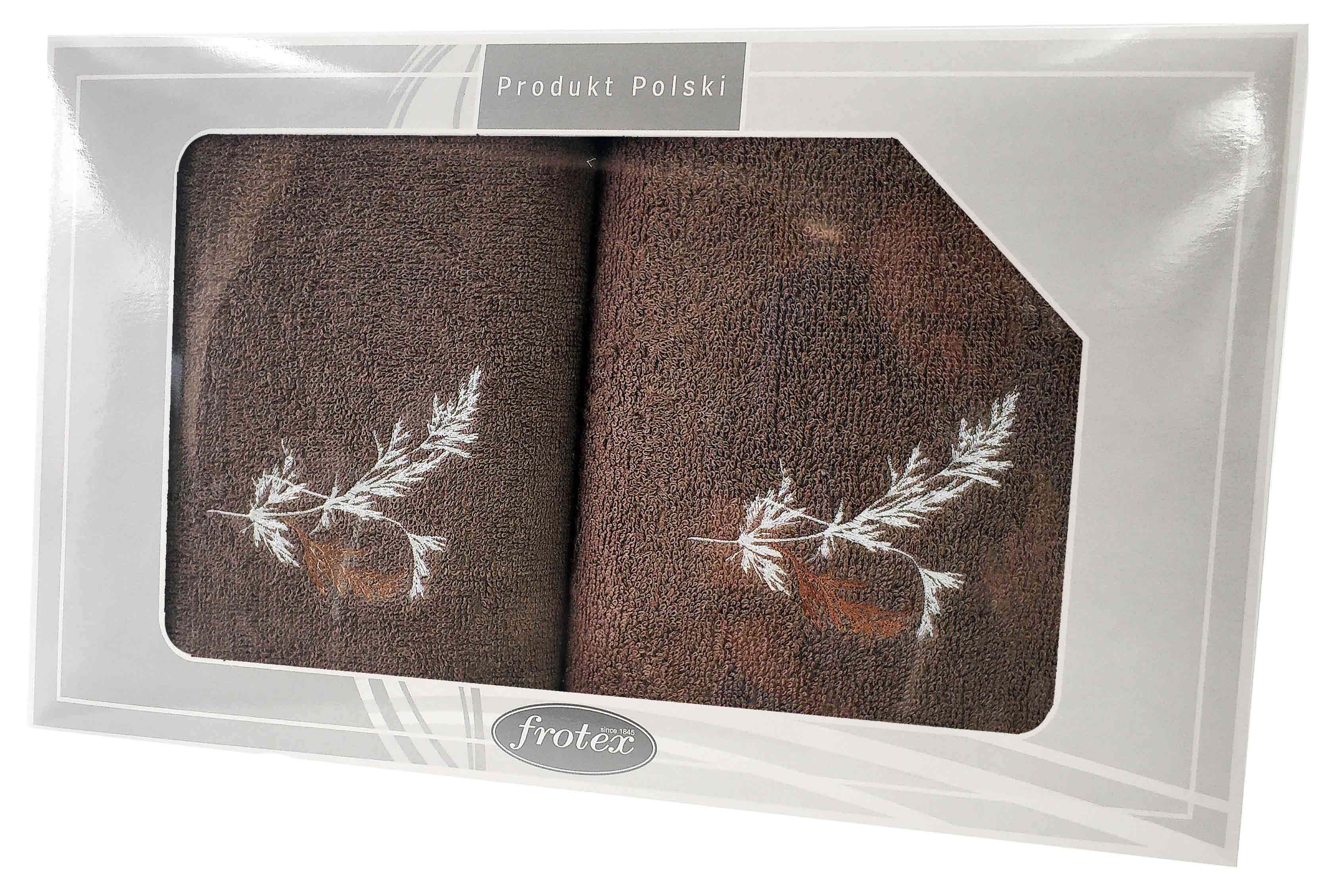 GIFT FROTEX II KPL RĘCZNIKÓW GRENO 2EL BRĄZOWY 1