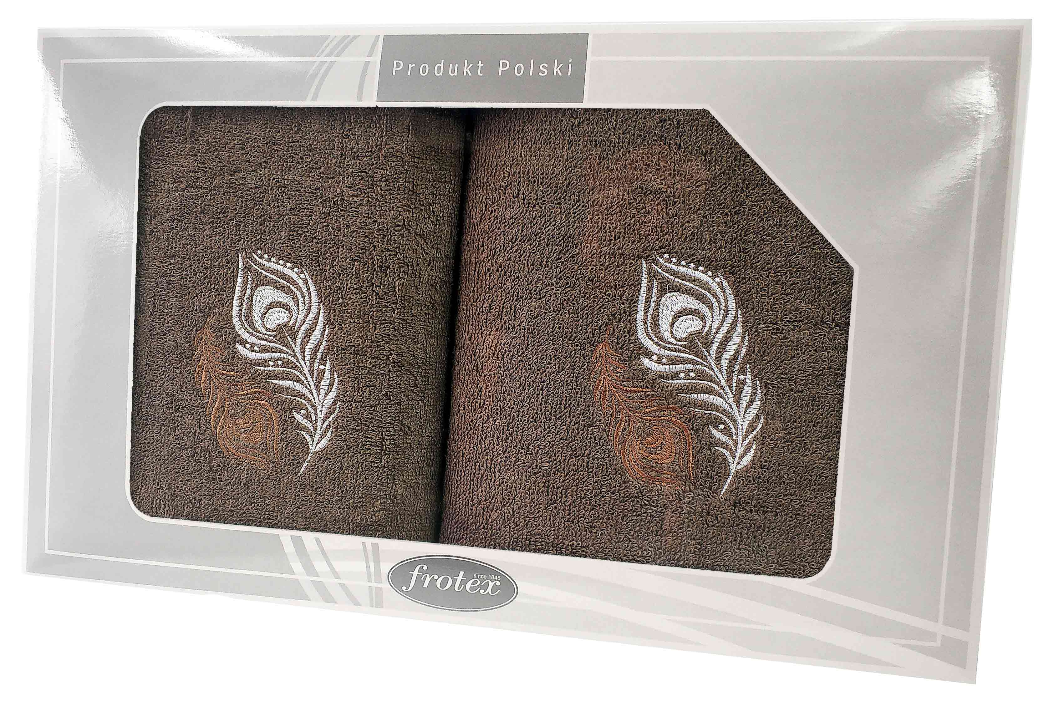 GIFT FROTEX II KPL RĘCZNIKÓW GRENO 2EL BRĄZOWY 2