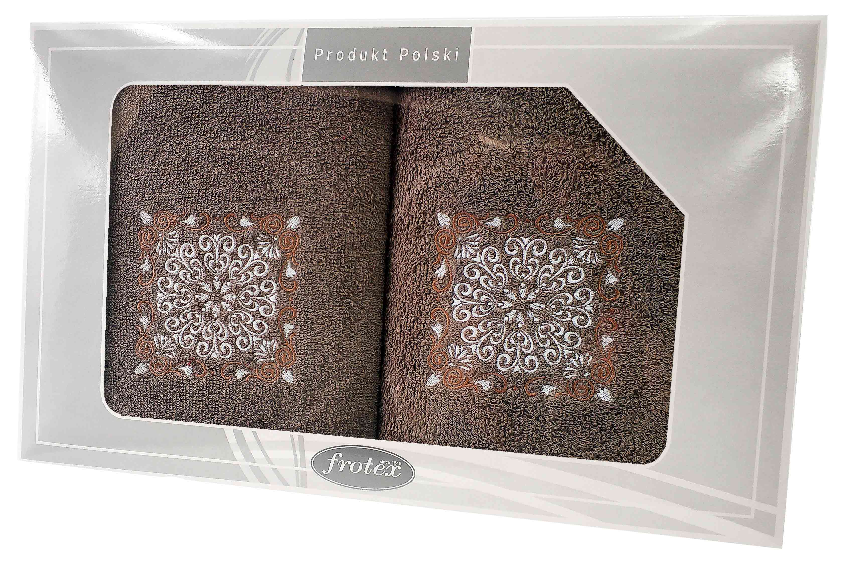 GIFT FROTEX II KPL RĘCZNIKÓW GRENO 2EL BRĄZOWY 4