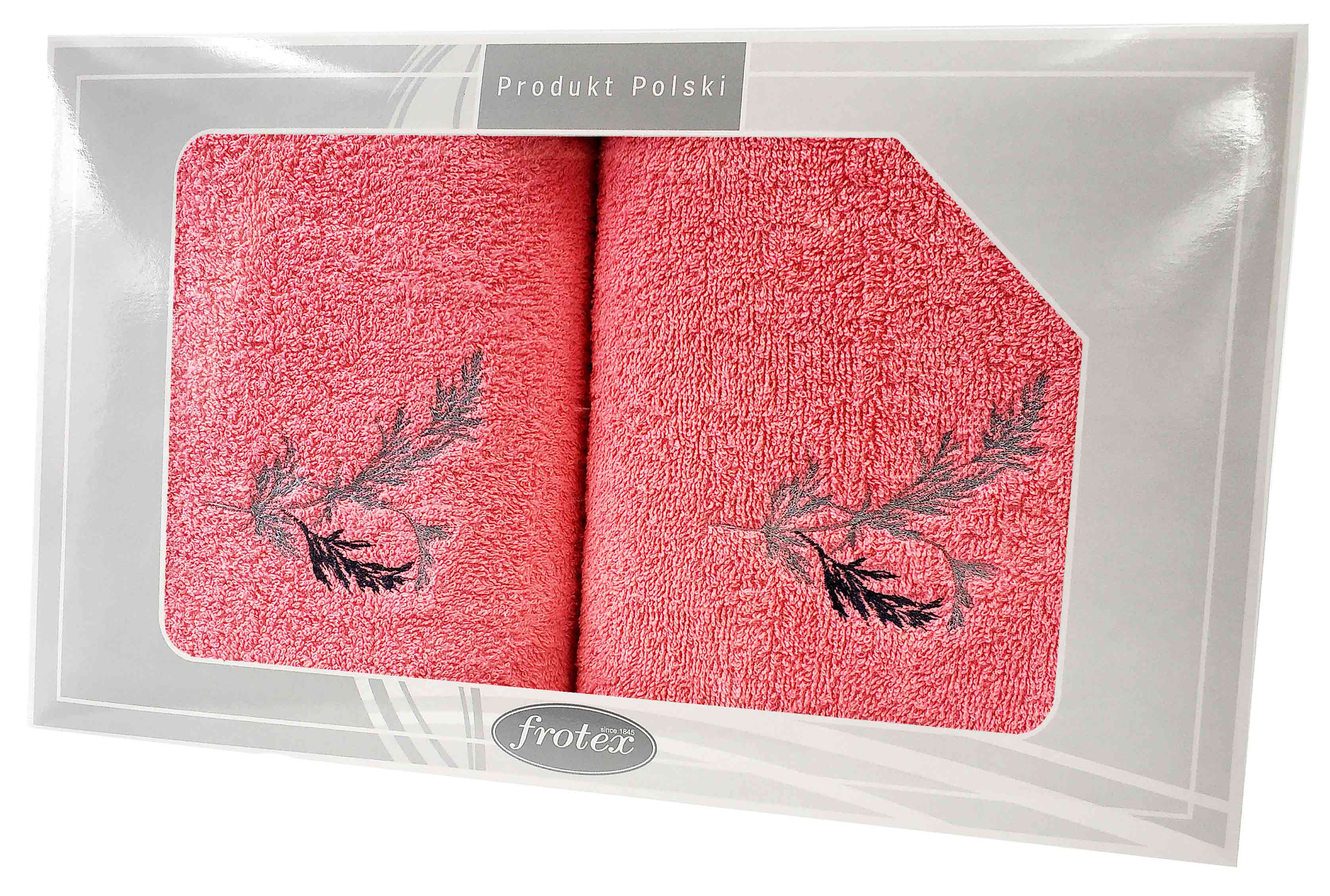 GIFT FROTEX II KPL RĘCZNIKÓW GRENO 2EL KORALOWY 1