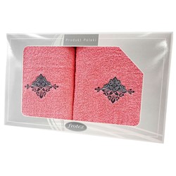 GIFT FROTEX II KPL RĘCZNIKÓW GRENO 2EL KORALOWY 3