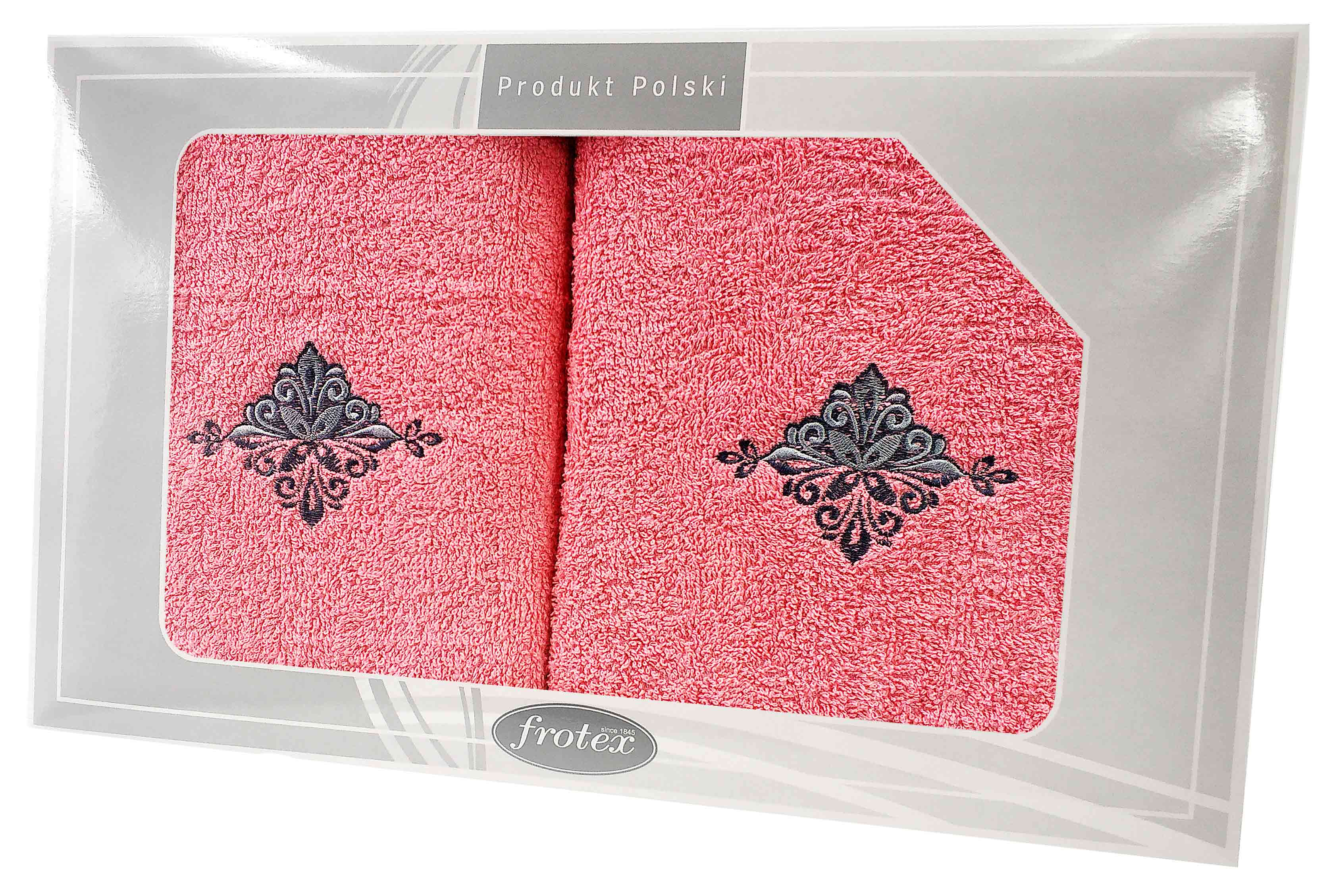 GIFT FROTEX II KPL RĘCZNIKÓW GRENO 2EL KORALOWY 3