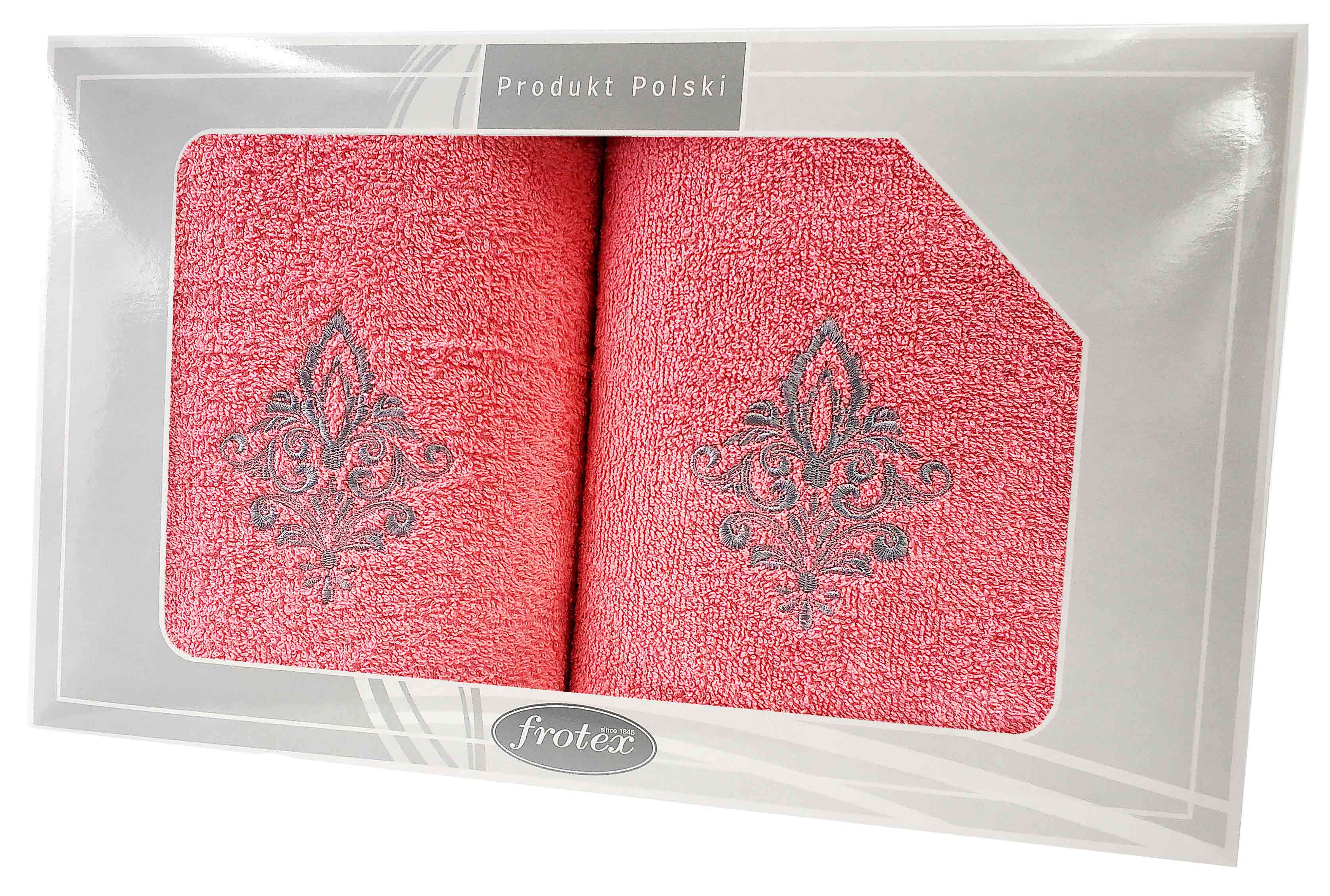 GIFT FROTEX II KPL RĘCZNIKÓW GRENO 2EL KORALOWY 5