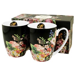 VINTAGE FLOWERS KUBEK KOMPLET 2EL W PUDEŁKU 380ml