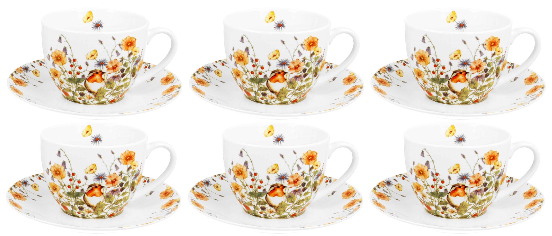 WILD BIRD KOMPLET FILIŻANEK 6+6 280ml