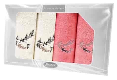 GIFT FROTEX IV KPL RĘCZNIKÓW GRENO 4EL KREM/KORA 1