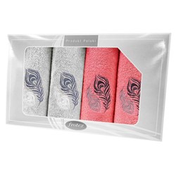 GIFT FROTEX IV KPL RĘCZNIKÓW GRENO 4EL POP/KORAL 2
