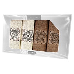 GIFT FROTEX IV KPL RĘCZNIKÓW GRENO 4EL KREM/BEŻ 4