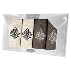 GIFT FROTEX IV KPL RĘCZNIKÓW GRENO 4EL KREM/BRĄZ 5