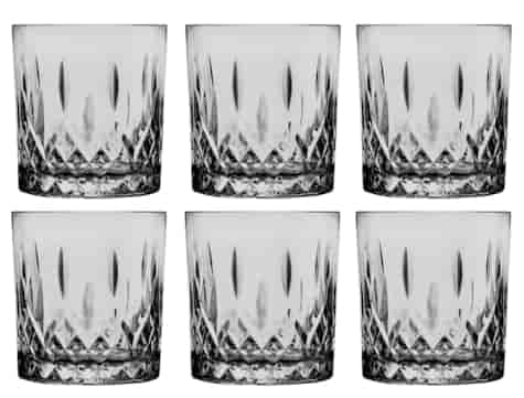 SZKLANKA WHISKY 280ml POPIELATA KPL 6szt