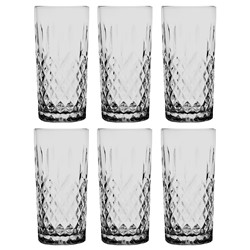 SZKLANKA WYSOKA 300ml POPIELATA KPL 6szt