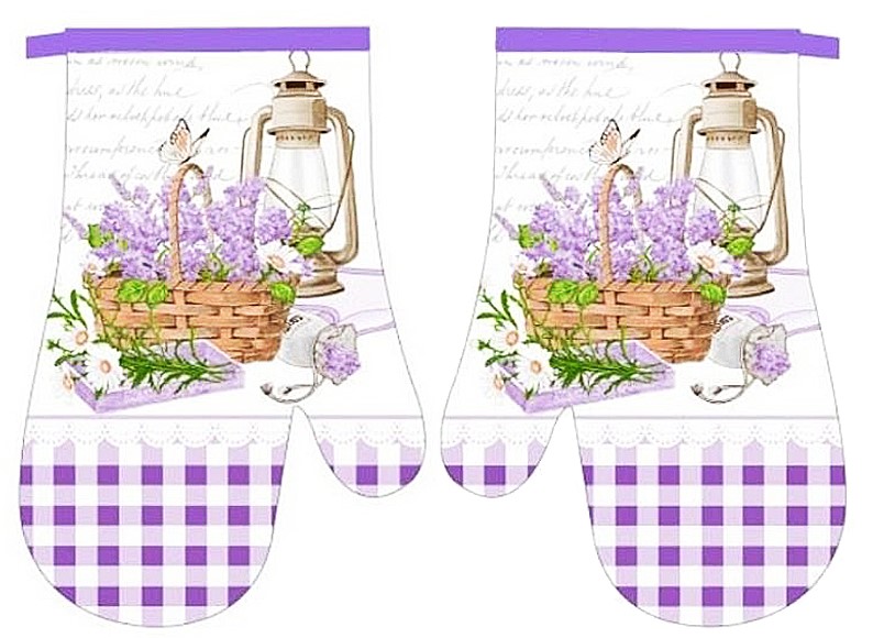 RĘKAWICE KUCHENNE MAGNES KPL 2szt LAVENDER F319113