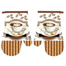 RĘKAWICE KUCHENNE MAGNES KPL 2szt COFFEE F9578B