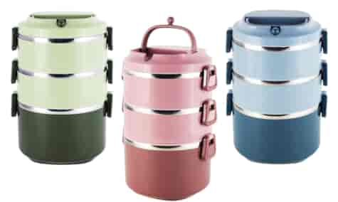 POJEMNIK OBIADOWY 3-POZIOM 2400ml KM2137