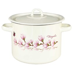 GARNEK EMALIA Z POKRYWĄ EKRI MAGNOLIA 20cm 4,5l