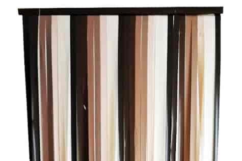 PASKI PCV ZASŁONA DRZWIOWA  90x200cm BRĄZOWA