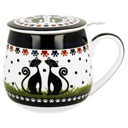 INDIGO KOTY KUBEK ZAPARZACZ BARYŁKA 430ml