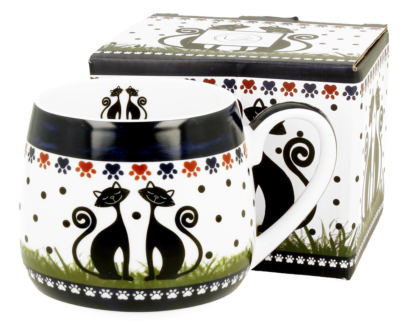INDIGO KOTY KUBEK BARYŁKA W PUDEŁKU 430ml