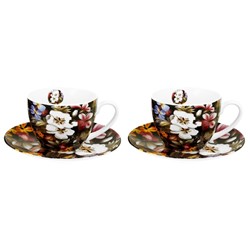 BLACK KOMPLET FILIŻANEK 2+2 280ml
